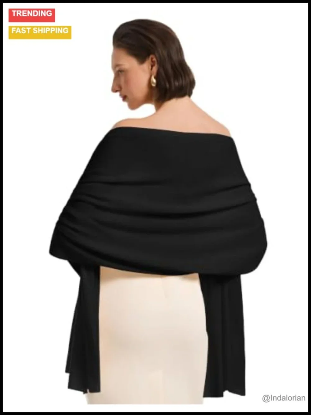 Wool Cashmere Wrap Shawl for Evening Dress Wedding Bridal Pashmina Scarf Travel